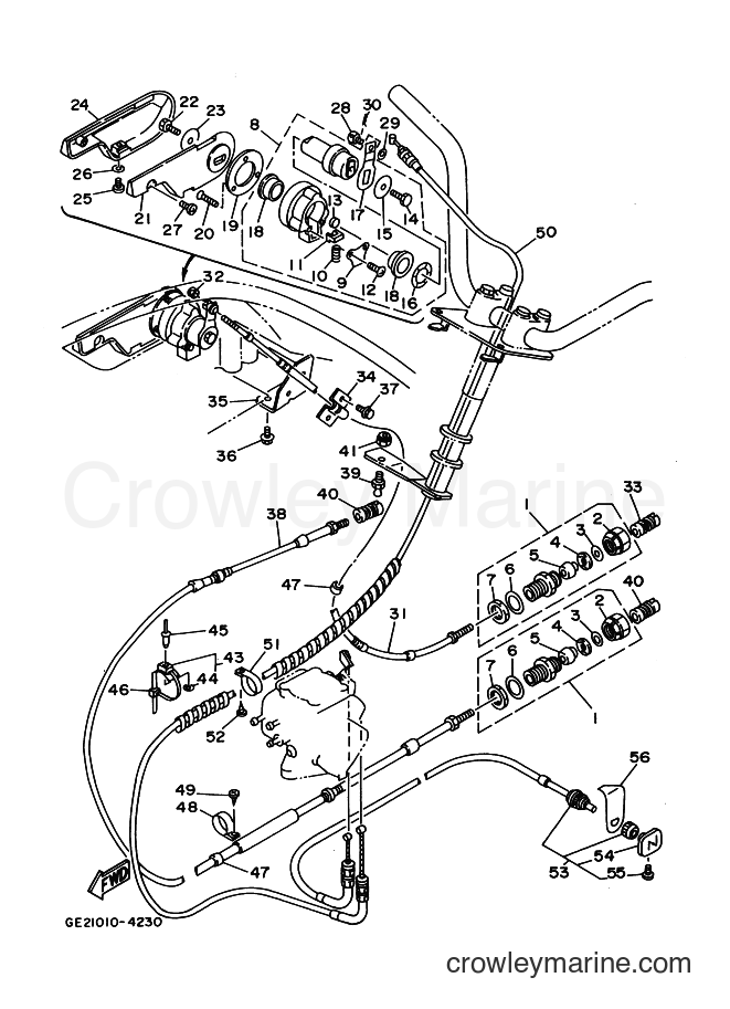 Yamaha Motors MJ700TL (GE13) [999] - CONTROL CABLE