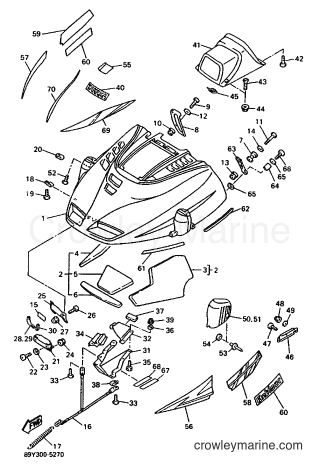 1995 Snowmobile ET410TR - ET410TR (89Y4) [010] - SHROUD