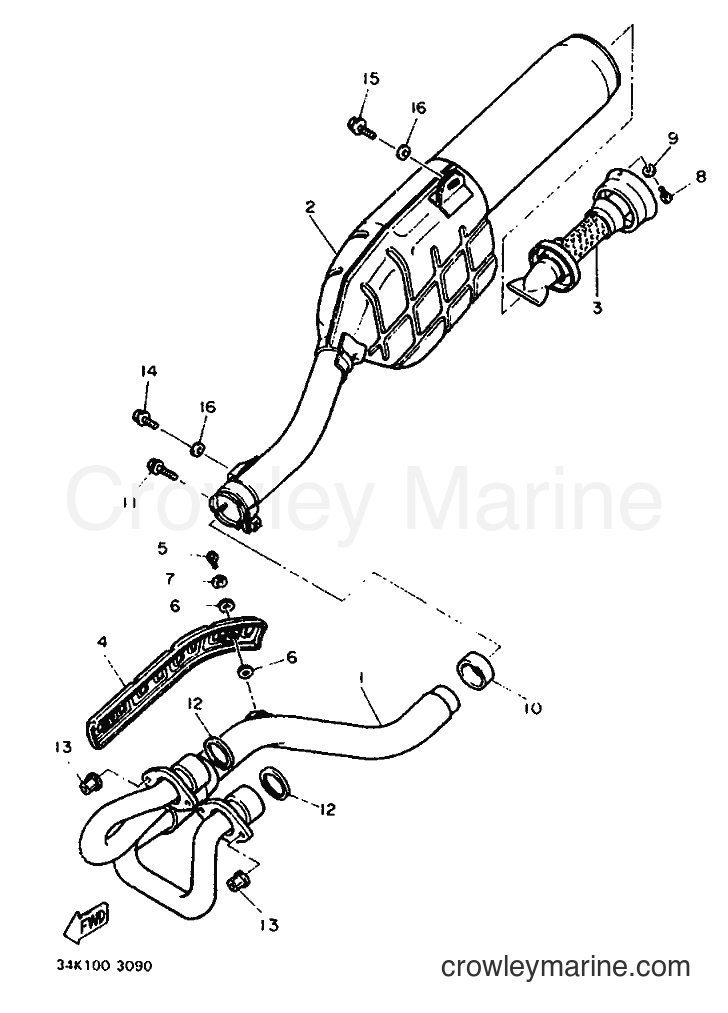 1992 Dirt Bike TT600 - TT600 (3SW4) [010] - EXHAUST