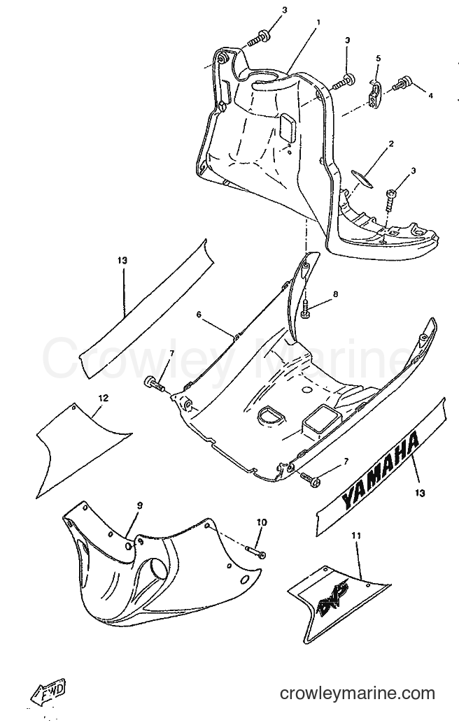 1996 Scooter CW50RSP - CW50RSP (4UR1) [999] - LEG SHIELD