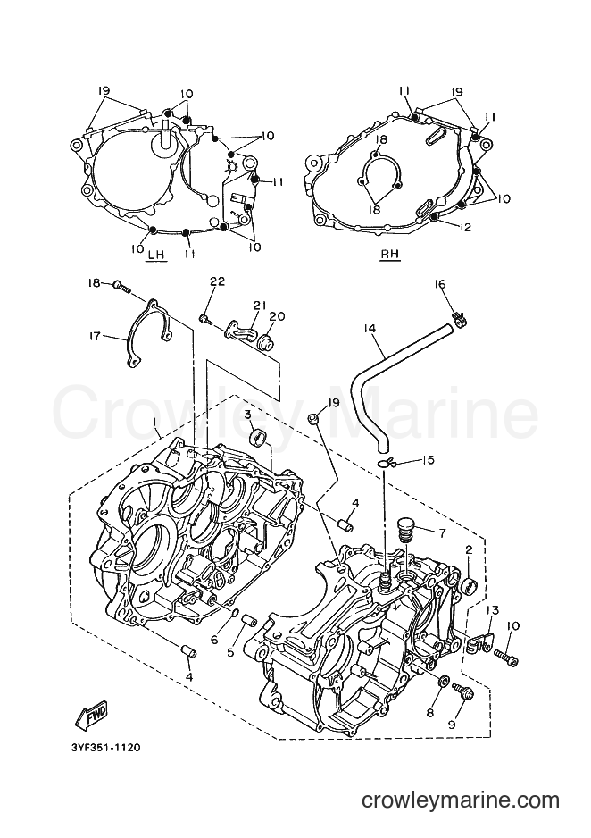 1996 Dirt Bike XTZ660 - XTZ660 (4MY3) [070] - CRANKCASE