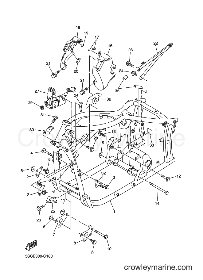 Yamaha Motors XVS650A (5SCK) [020] - FRAME