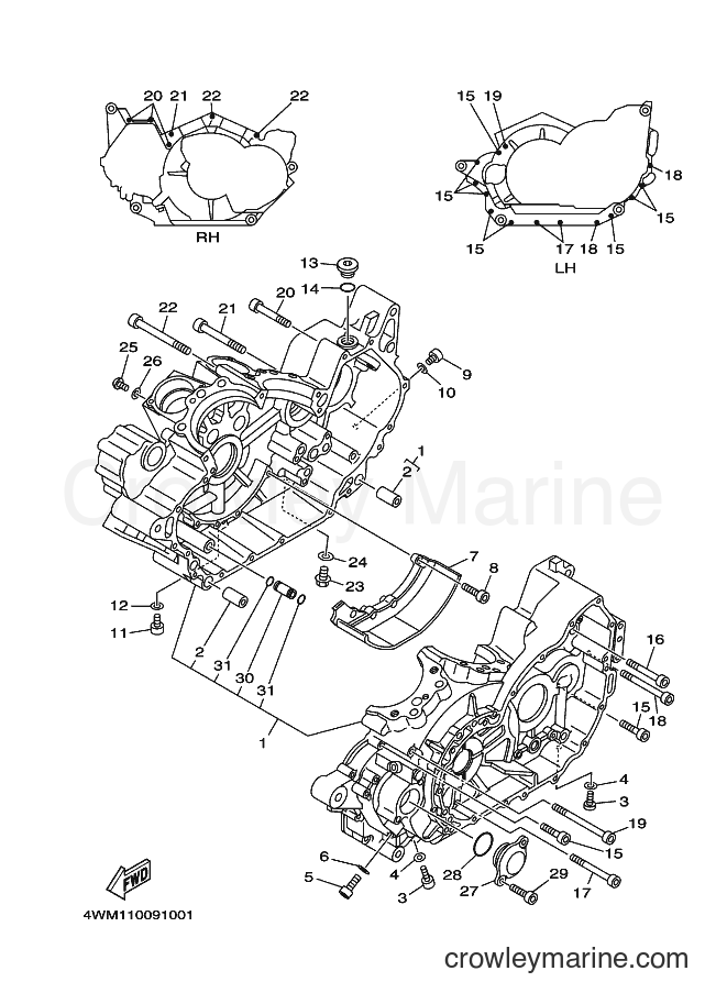 Yamaha Motors XV1600AT (5GA3) [010] - CRANKCASE