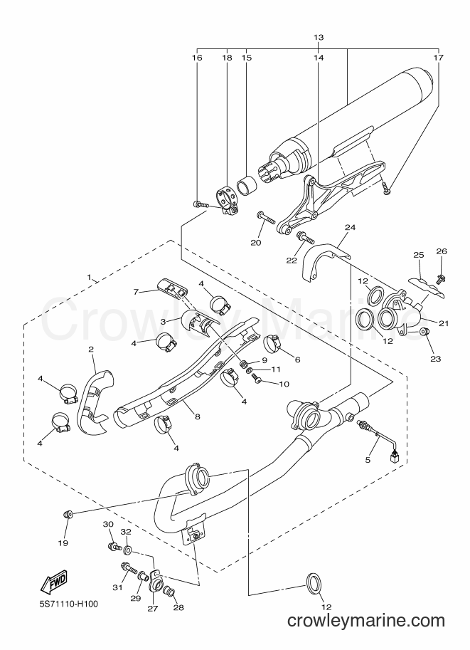 Yamaha Motors XVS950A (5S7C) [010] - EXHAUST