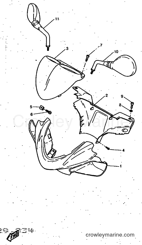 1997 Scooter YQ50 - YQ50 (5DR1) [999] - COWLING 1