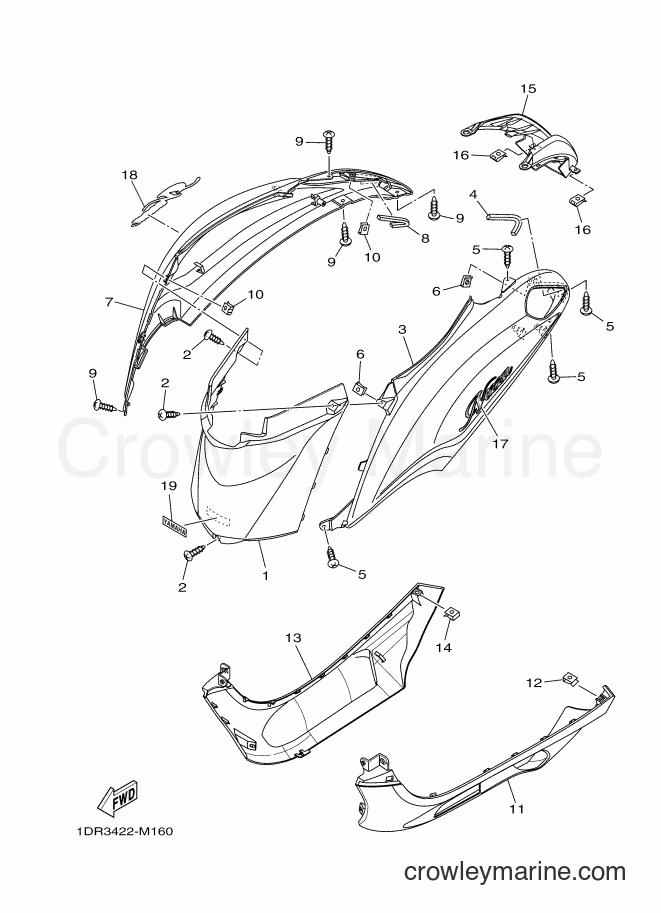 2013 Scooter XC115S - XC115S (1DR3) [010] - SIDE COVER