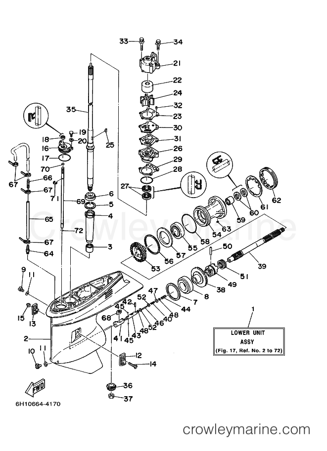 Yamaha Motors 90A (6H1) [080] - LOWER CASING & DRIVE 1