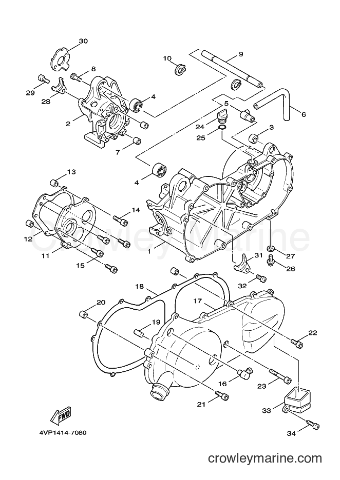 Yamaha Motors YW100 (4VPJ) [010] - CRANKCASE