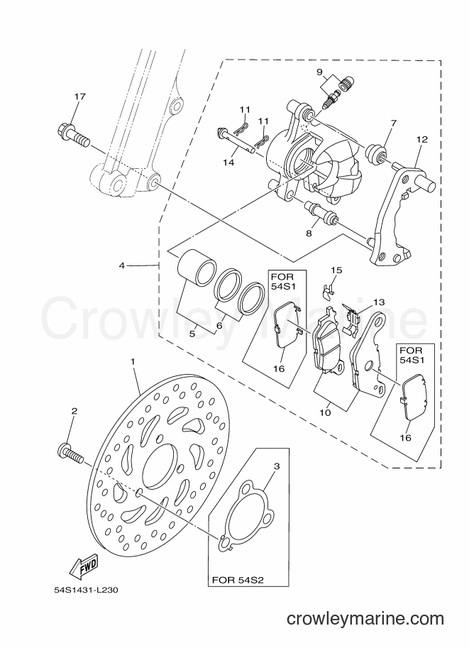2012 Scooter AL115F - AL115F (54S1) [010] - FRONT BRAKE CALIPER