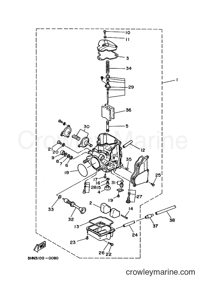 1992 ATV YFM350FW - YFM350FW (3HNB) [010] - CARBURETOR