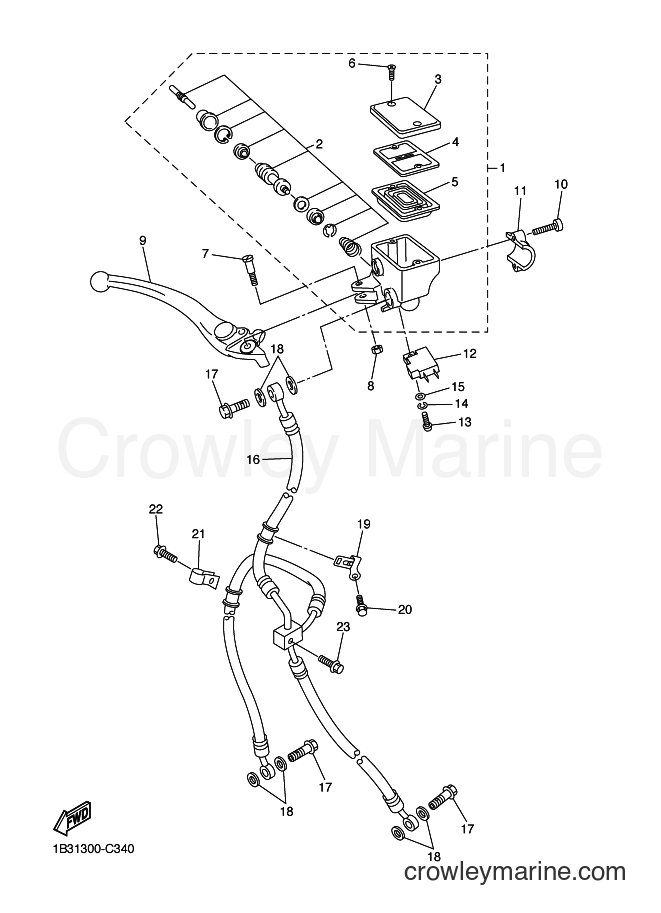 2012 Street Bike MT03 - MT03 (2BF1) [030] - FRONT MASTER CYLINDER