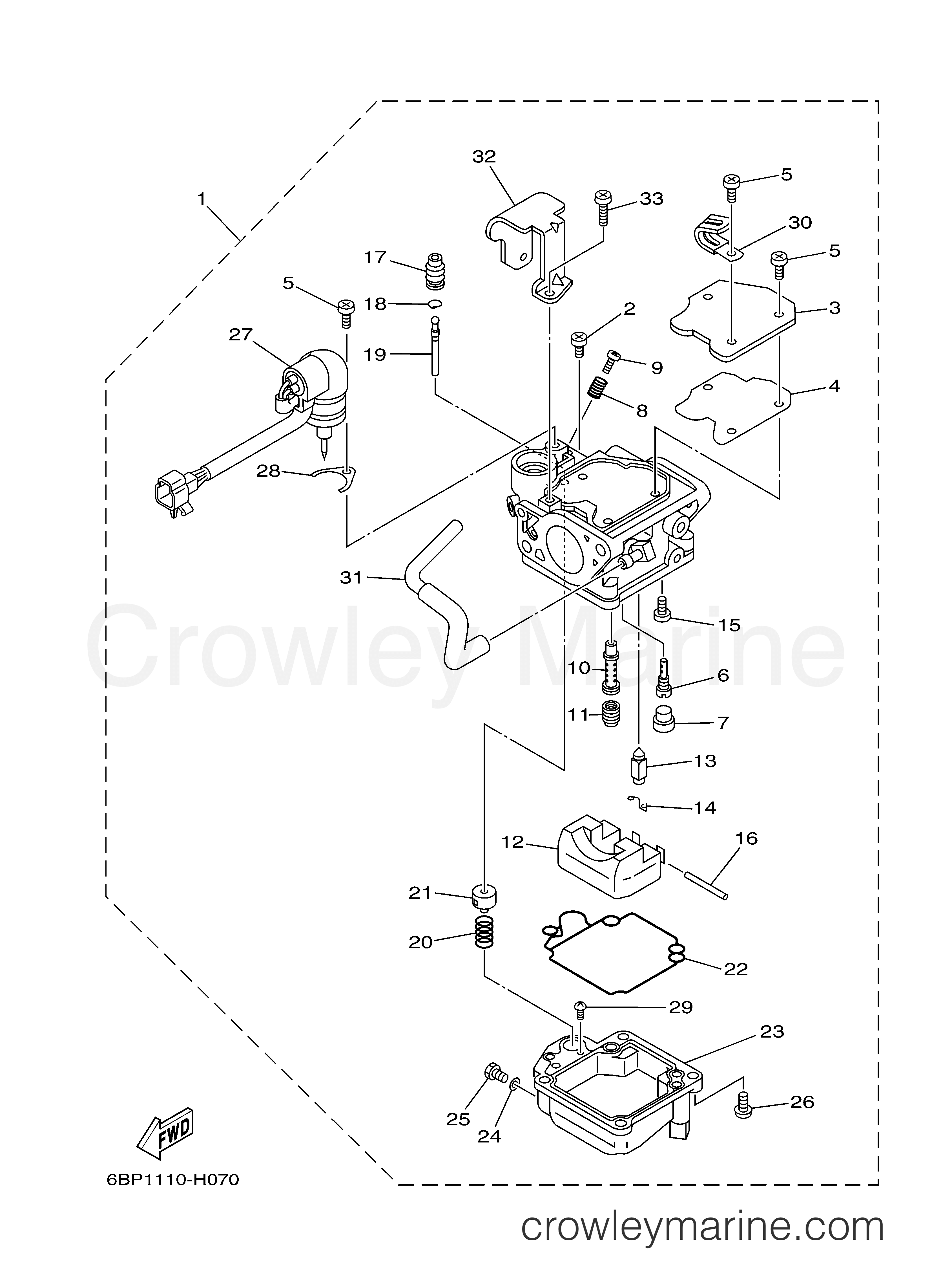 Yamaha Motors F25LEHA - CARBURETOR