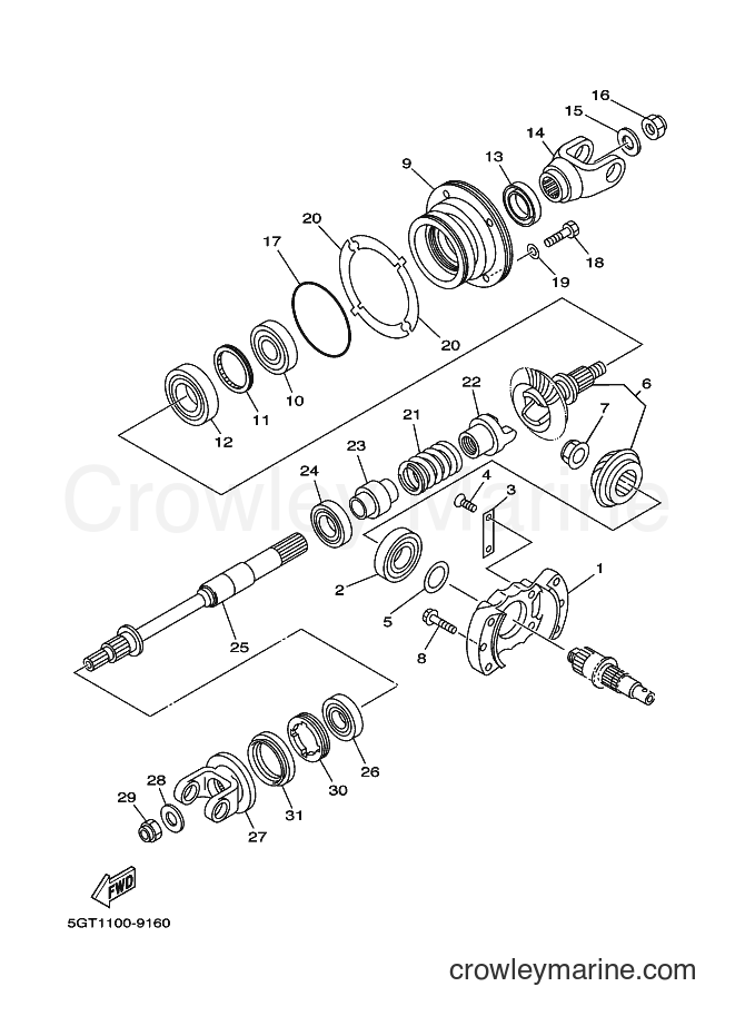 2000 ATV YFM600FWA - YFM600FWA (5GTB) [020] - MIDDLE DRIVE GEAR