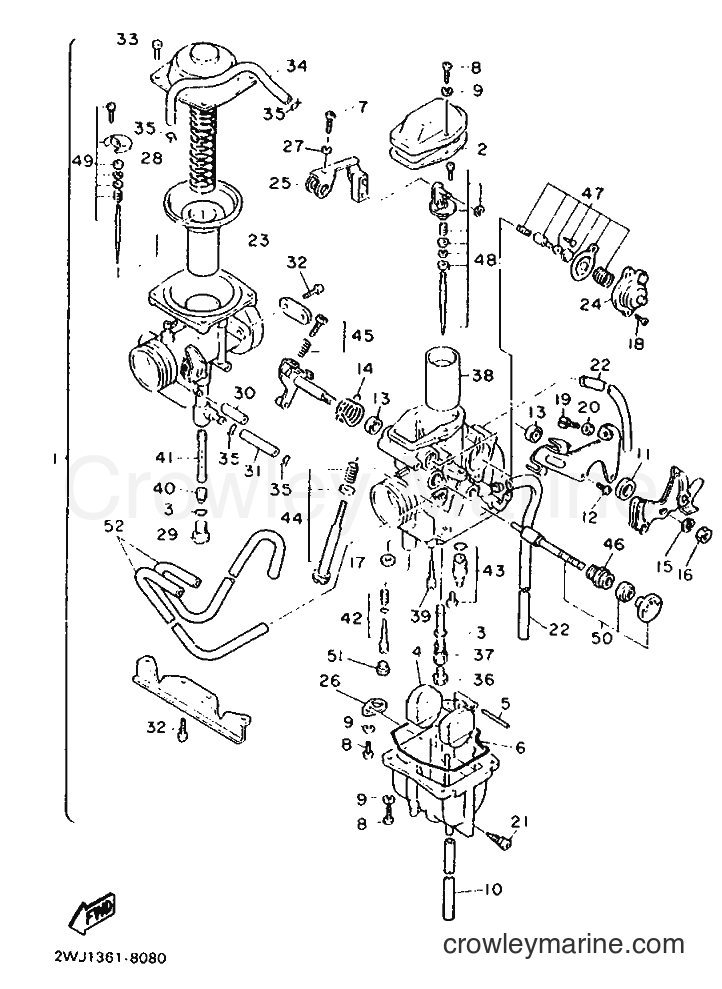 1989 Dirt Bike XT600 - XT600 (2WJ2) [999] - CARBURETOR