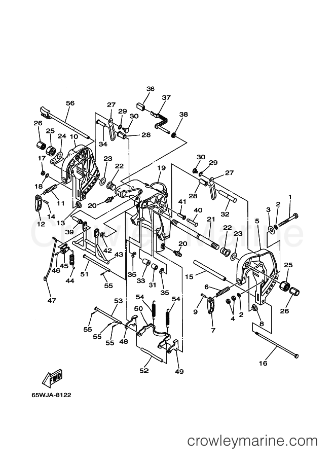 Yamaha Motors F25ELH (65W) [290] - BRACKET 1