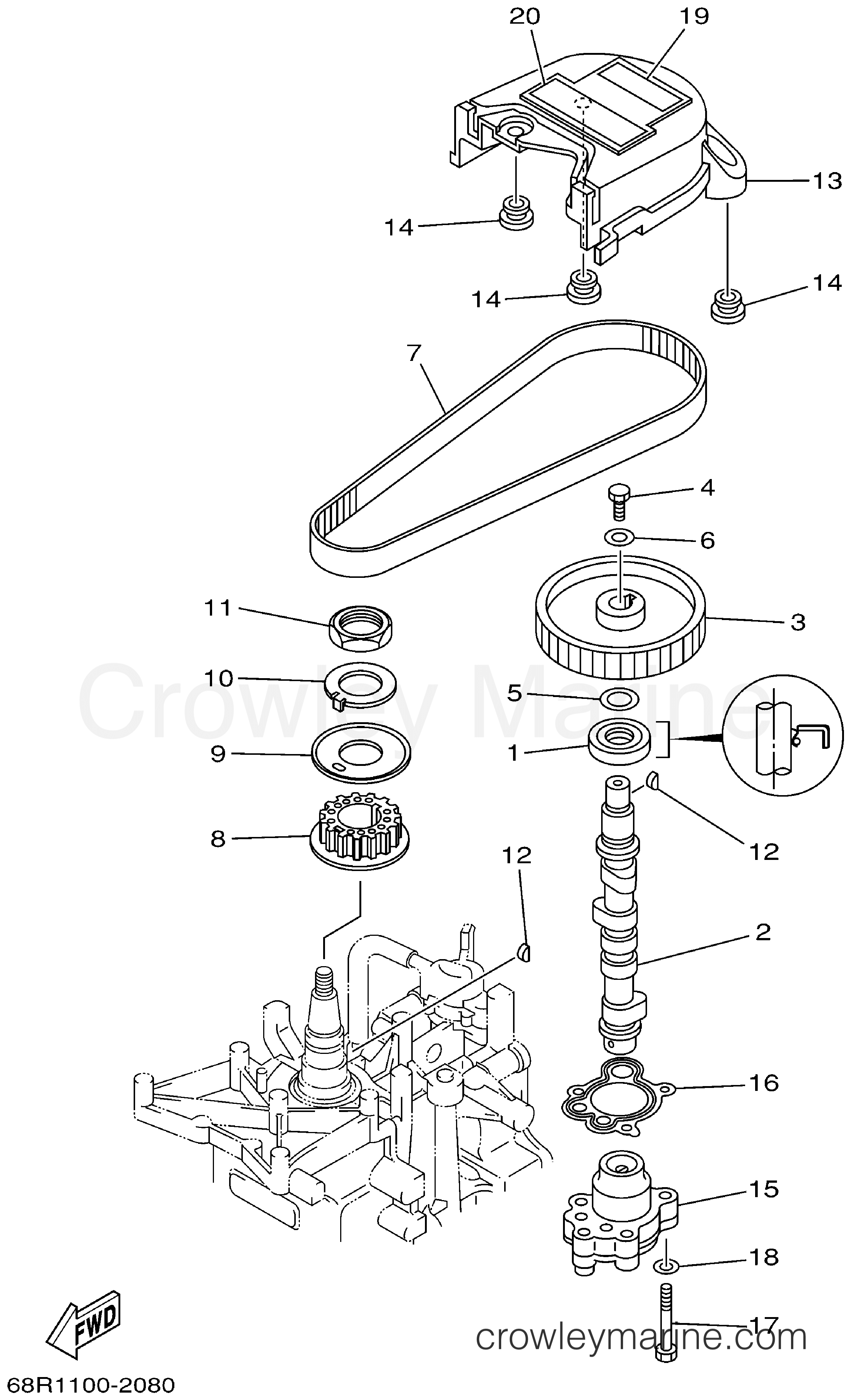 Yamaha Motors T8PLHA - OIL PUMP