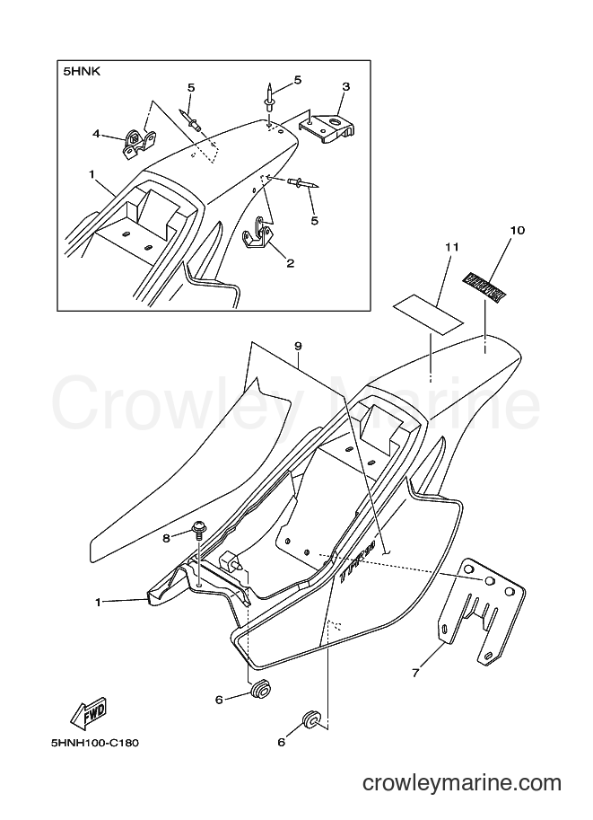 2004 Dirt Bike TT-R90 - TT-R90 (5HNK) [010] - SIDE COVER