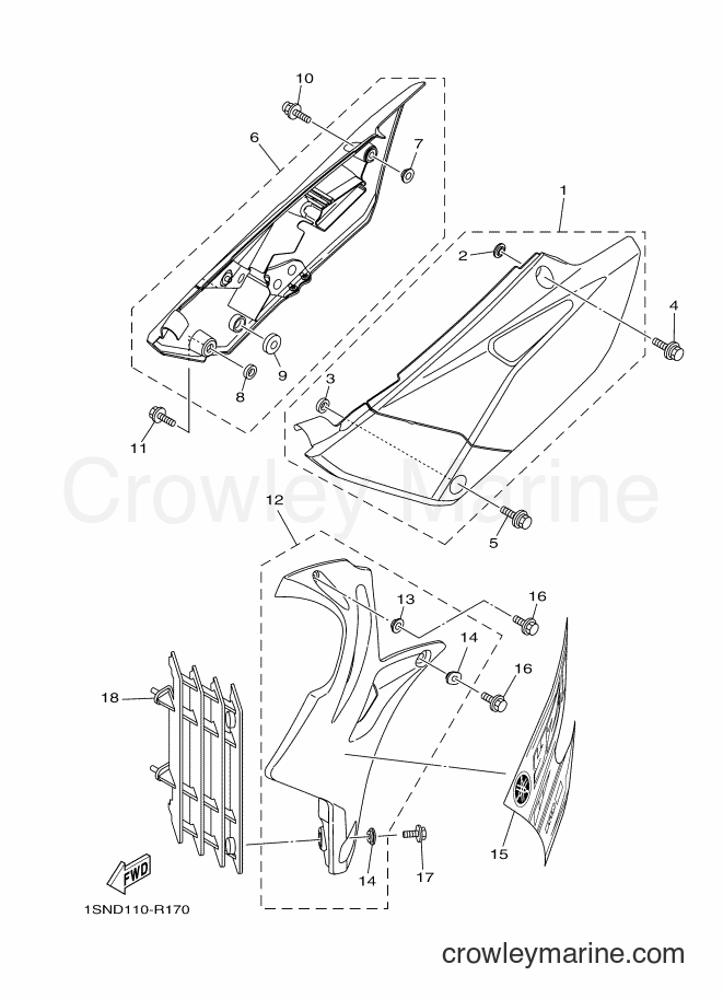 2016 Dirt Bike YZ85LW - YZ85LW (1SPD) [010] - SIDE COVER