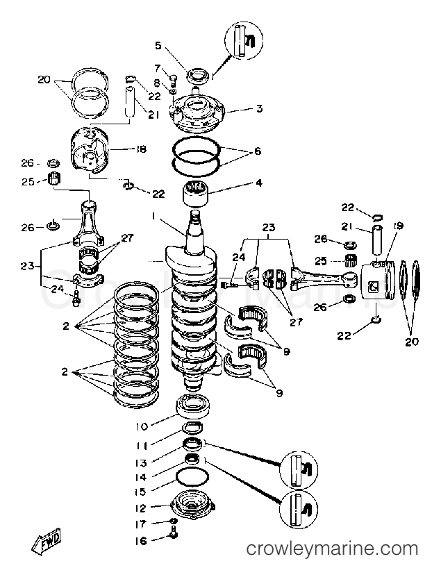 Yamaha Motors PROV150LG - CRANK PISTON