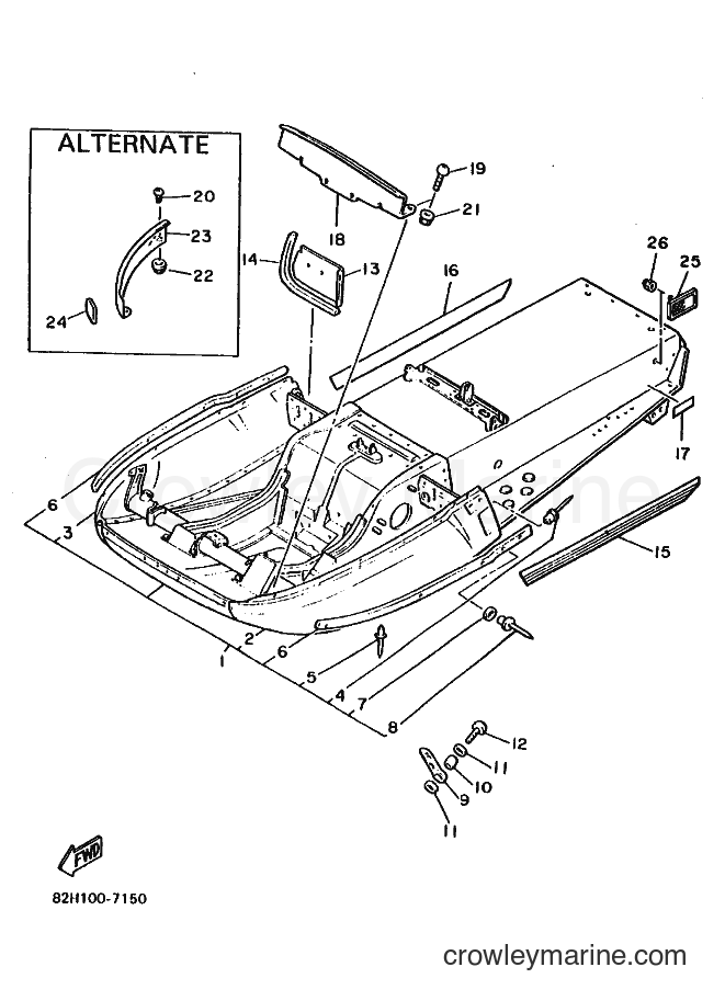 1988 Snowmobile ET340 - ET340 (83T0) [030] - FRAME