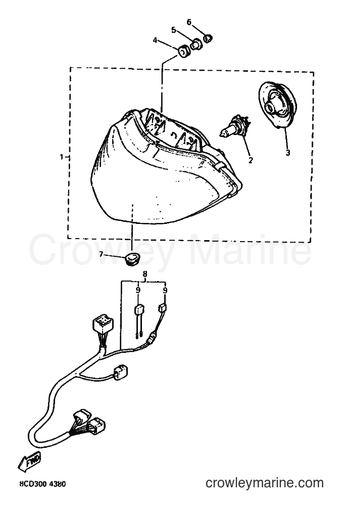 Yamaha Motors VX600 (8CD1) [010] - HEADLIGHT