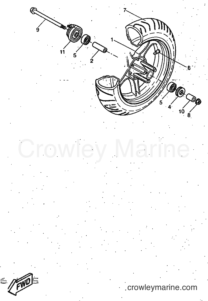 1997 Scooter YQ50 - YQ50 (5CK1) [999] - FRONT WHEEL