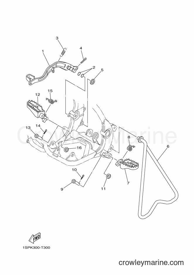 Yamaha Motors YZ85LW (1SPM) [010] - STAND & FOOTREST