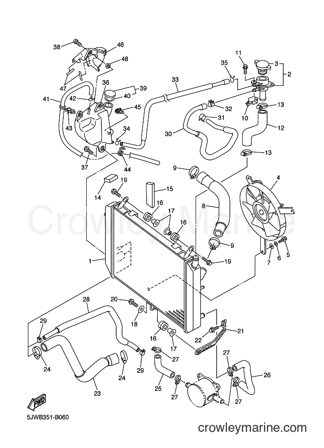 2003 Sport Bike FJR1300A - FJR1300A (5VS1) [060] - RADIATOR & HOSE