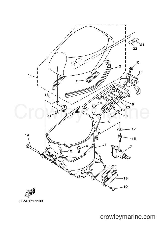 2001 Scooter CY50 - CY50 (3SAC) [010] - SEAT & CARRIER