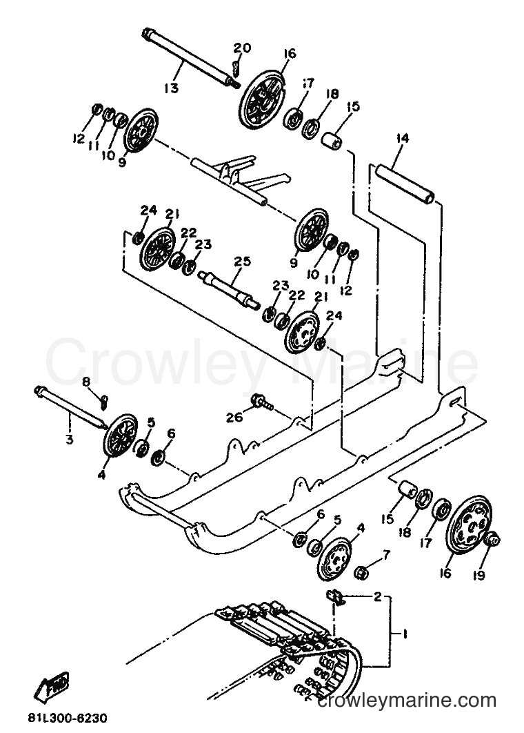 1996 Snowmobile ET340K - ET340K (81L) [999] - TRACK SUSPENSION 1