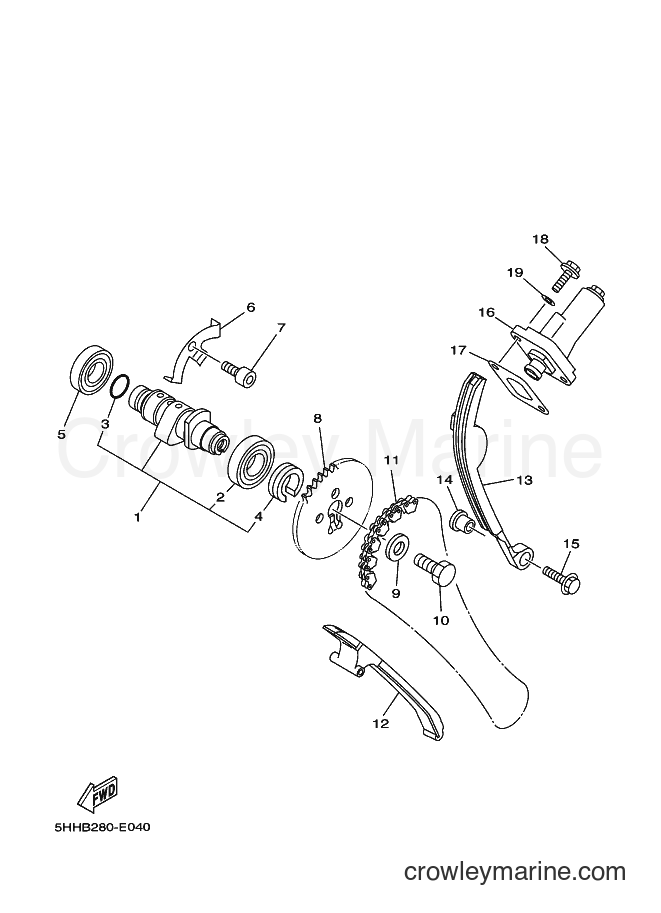 2015 Dirt Bike TT-R125LWE - TT-R125LWE (2PT5) [010] - CAMSHAFT & CHAIN