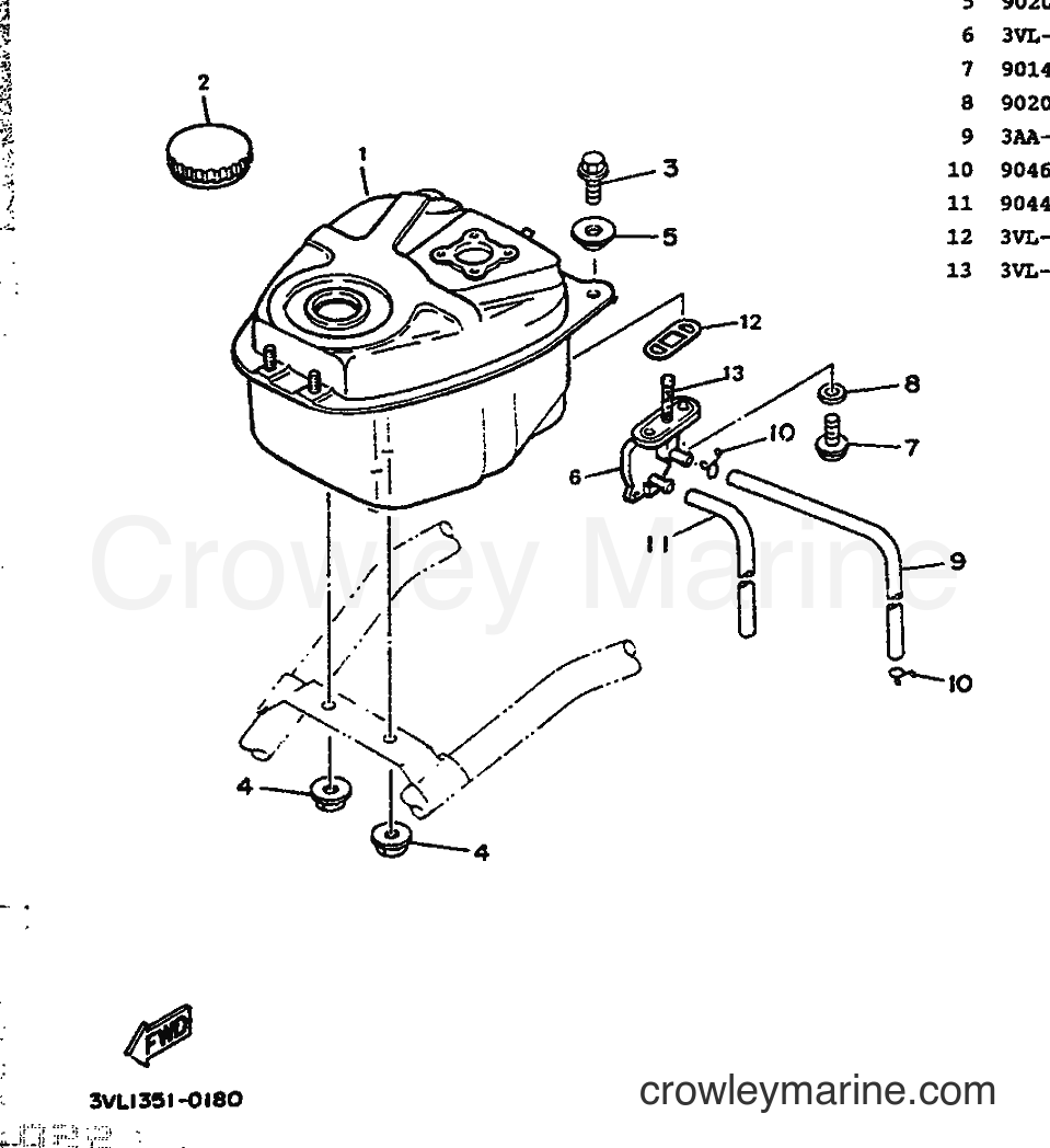 1991 Scooter CW50 - CW50 (4CA2) [999] - FUEL TANK