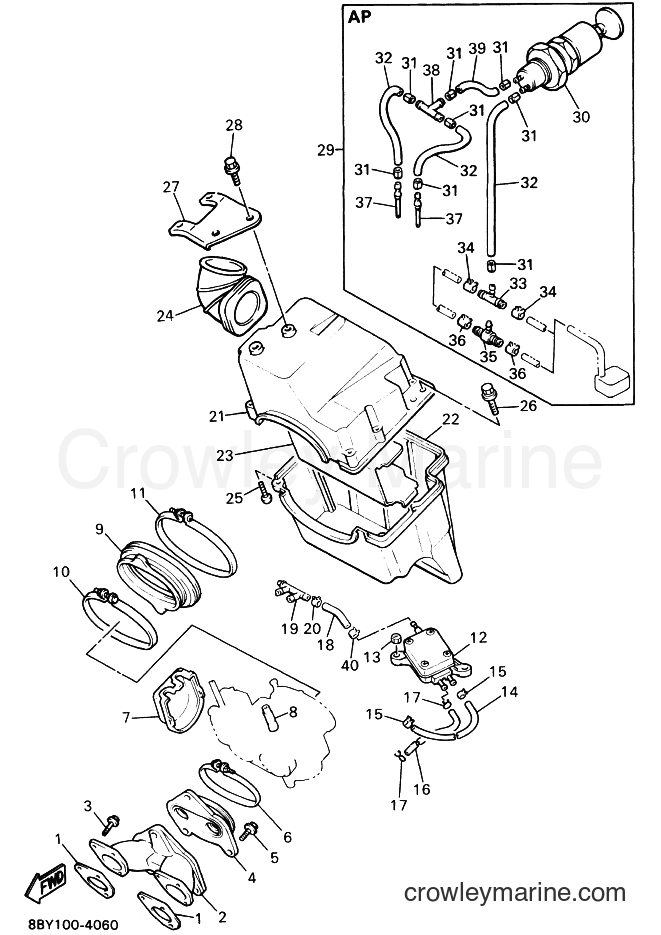 1994 Snowmobile ET410TR - ET410TR (8BY1) [010] - INTAKE