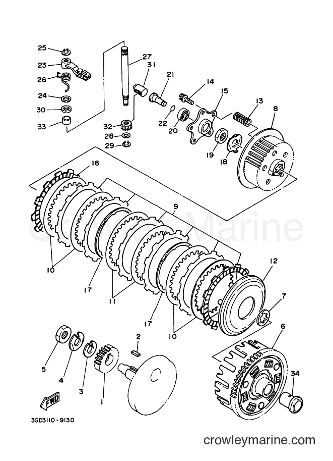 2003 ATV YF350X - YF350X (5NF8) [030] - CLUTCH