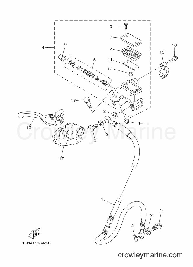 2013 Dirt Bike YZ85 - YZ85 (1SN4) [020] - FRONT MASTER CYLINDER