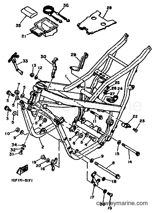 Yamaha Motors RD500LC (1GE) [999] - FRAME