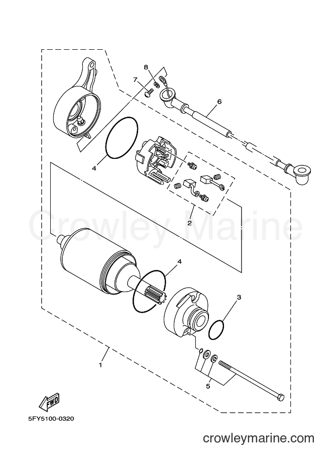 2005 Dirt Bike TW200E - TW200E (3XTF) [010] - STARTING MOTOR