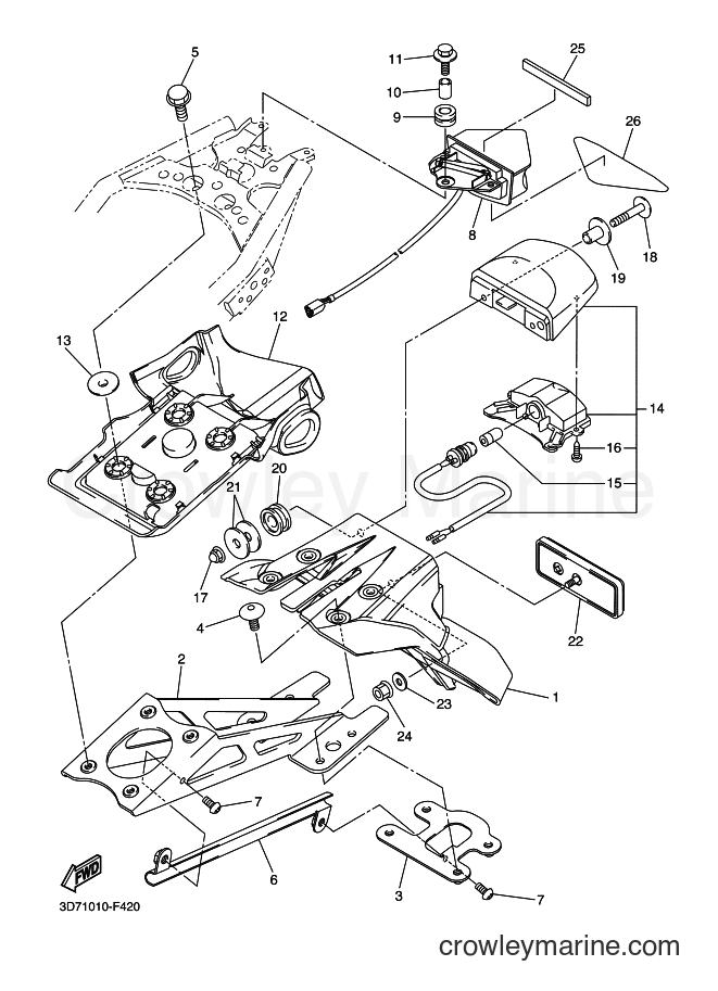 2009 Dirt Bike WR250R - WR250R (32D5) [010] - TAILLIGHT