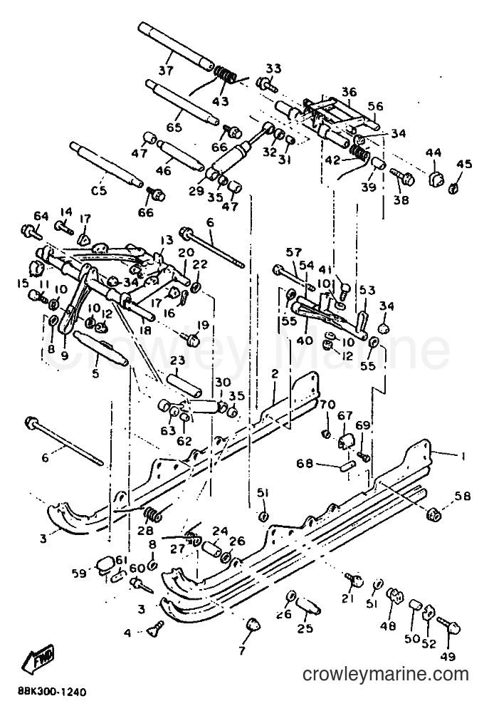 1991 Snowmobile VT480TF - VT480TF (88K1) [010] - TRACK SUSPENSION 2