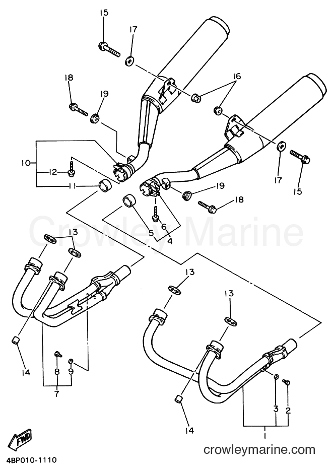 Yamaha Motors XJ600S (4LX7) [050] - EXHAUST