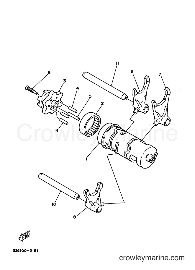 Yamaha Motors YFB250FW (4KDR) [020] - SHIFT CAM & FORK