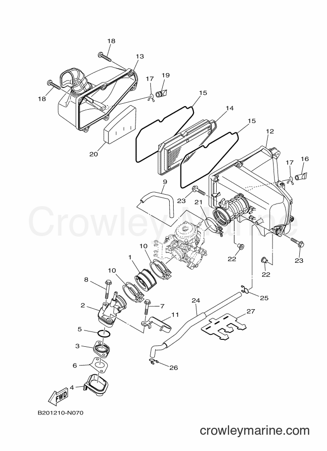 2018 Scooter XC115F - XC115F (BL74) [010] - INTAKE