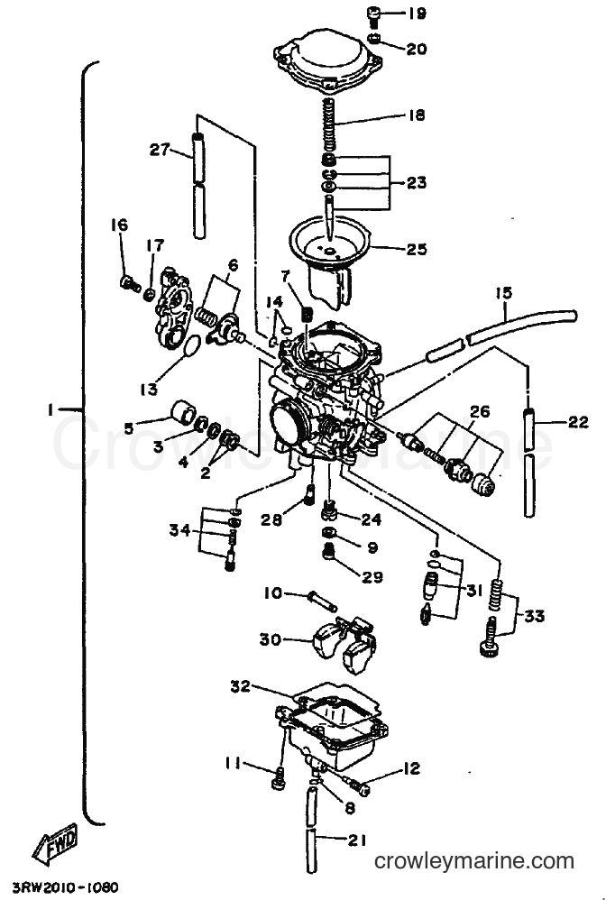 1992 Dirt Bike XT225 - XT225 (4BE3) [010] - CARBURETOR