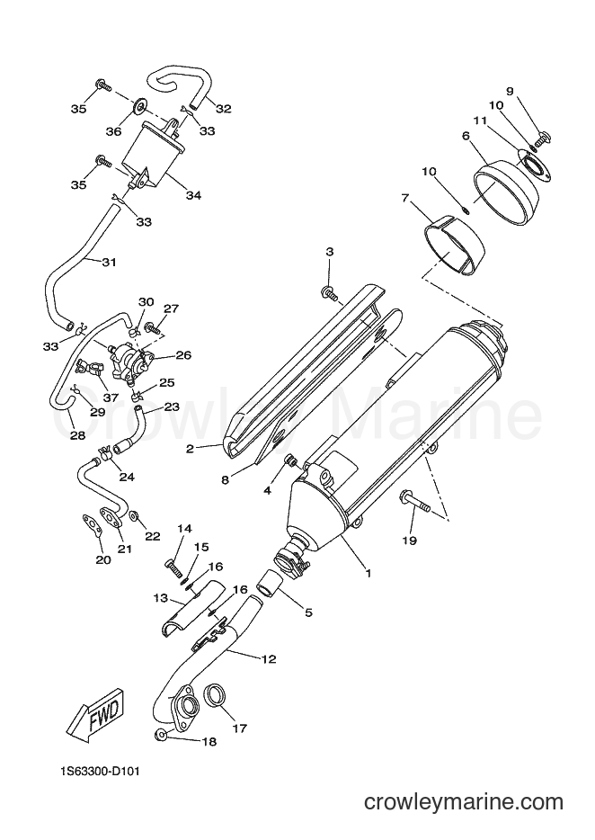 2004 Scooter VP300 - VP300 (1S61) [080] - EXHAUST