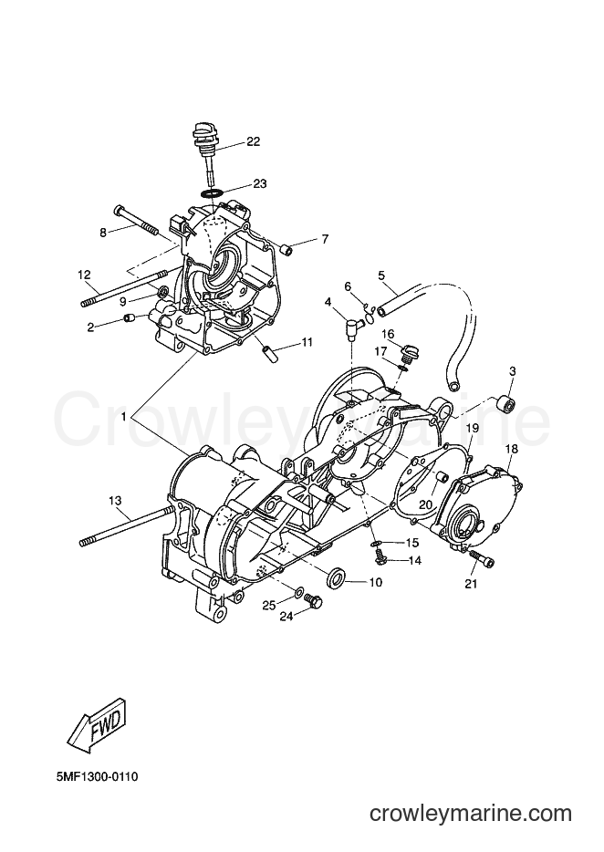 Yamaha Motors XN125 (5MF1) [050] - CRANKCASE