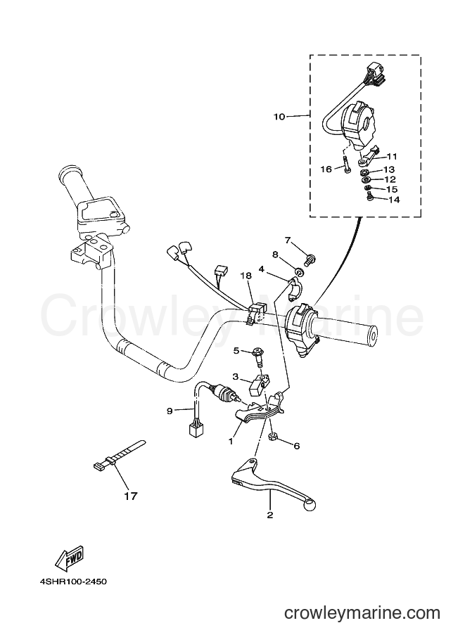 Yamaha Motors YFM400FW (4SHR) [010] - HANDLE SWITCH & LEVER
