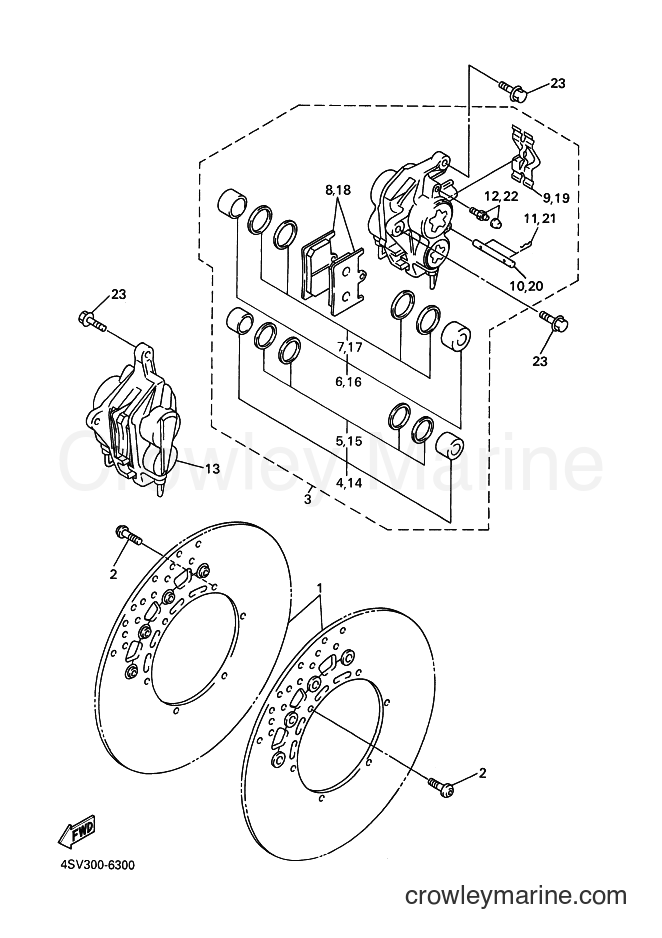 1999 Street Bike XJR1300 - XJR1300 (5EA3) [060] - FRONT BRAKE CALIPER