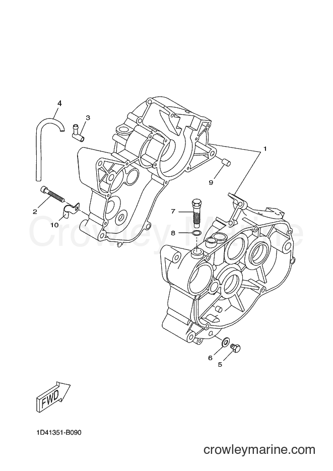 Yamaha Motors DT50R (2C25) [010] - CRANKCASE