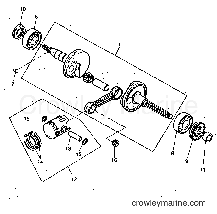 1999 Scooter YH50 - YH50 (5FV1) [020] - CRANKSHAFT & PISTON