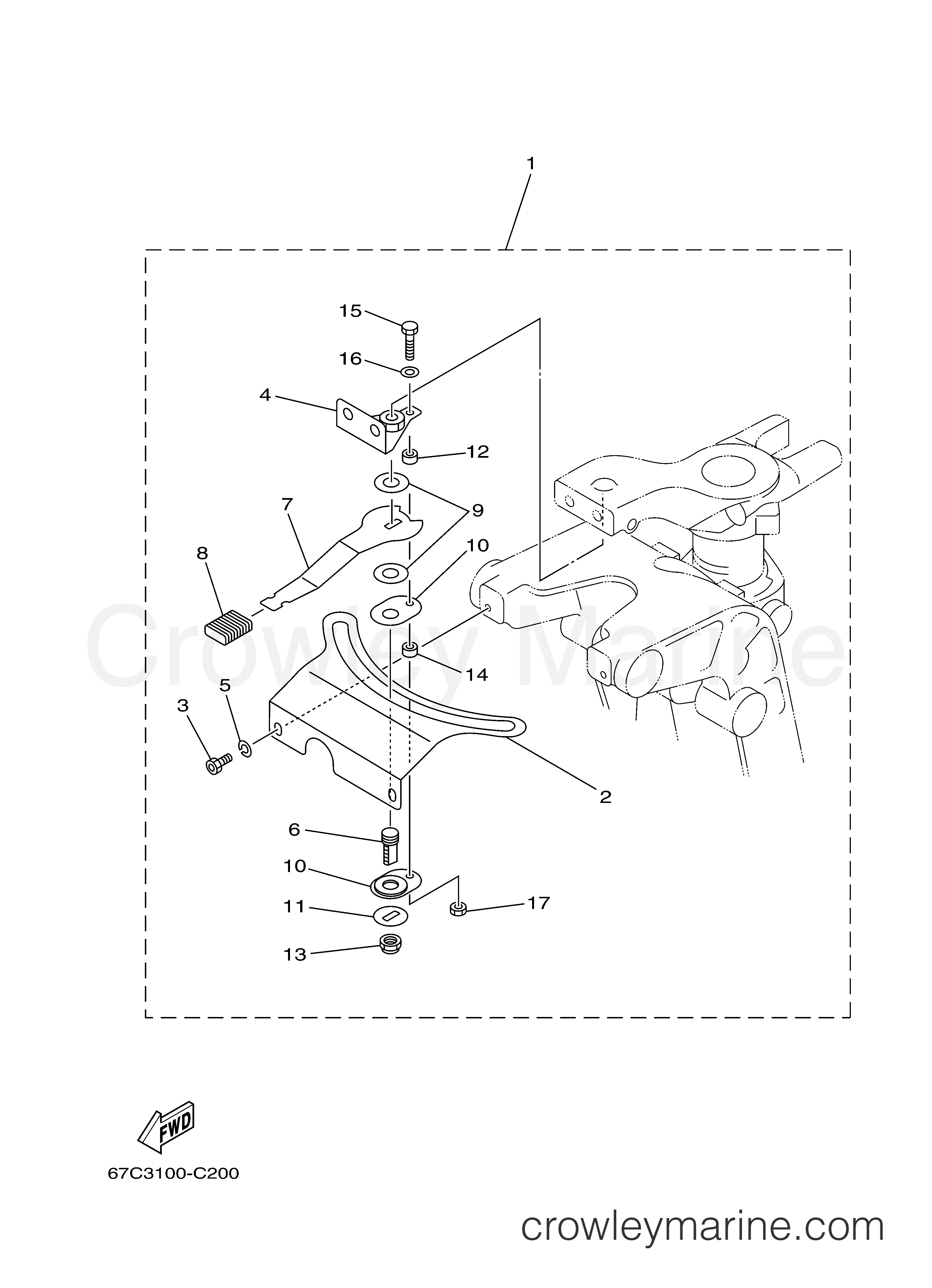 Yamaha Motors F40MLH - STEERING FRICTION